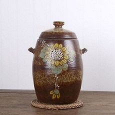 8kg 주방 해바라기 도자기 분청 쌀독 보관 전통 항아리 jck9776Zc