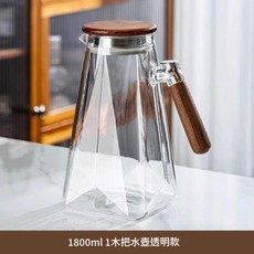 玻璃冷水壺 1800ml 菸灰色三叉星水壺, 透明色三叉星水壺, 1個