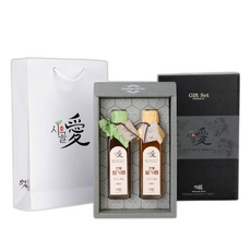 방앗간 사람들 국산 참기름 들기름 선물세트 명절 답례품 단체 쇼핑백 증정, 2개, 300ml
