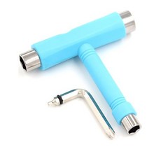 스케이트 도구 스케이트보드 T 멀티 도구 키트 올인원 독립 Skate Tool Skateboard T Multi Tools Kit All-in-One Independent Lon, 파란색, 1개