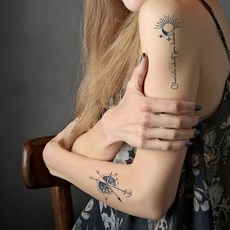 문신스티커 타투 문신 스티커 헤나 반영구, 1개, 반영구타투스티커 O type 5종