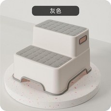 塑膠雙層踩腳凳 防滑穩固, 灰色