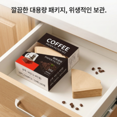 무표백 핸드드립 커피 종이 필터 고노형 V02 102호 (1-4인용) 50매 천연원목펄프 깔끔한맛, 1박스, 1개