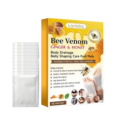 Bee Venom Ginger &Honey Pads 비베놈 생강 발 패치 마일드한 풋 클렌징, 1g, 2개, 10매