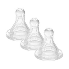 益嬰房 黃色小鴨 雙氣孔標準口徑奶嘴 (一組3入) - S/M/L/XL 嬰兒奶嘴, 1個, 標準口徑:M (十字孔), M (十字孔)