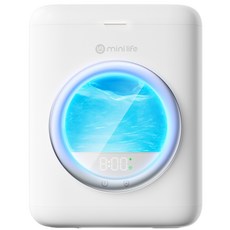 Mini life 미니 세탁기 2L용량 무선 방수 속옷 양말 아기옷 전용 살균 충전식 4000mAh, 흰색