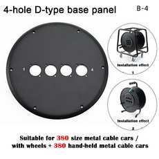 야외 케이블 정리 릴 스탠드 와이어 프레임 롤업 RV 보관용) 보관 (카라반 연장 요트, 4 hole panel A