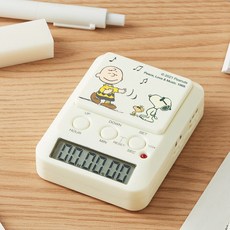스누피 스톱워치 공부타이머 스탑워치 학습타이머, 1개, 춤추는찰리브라운