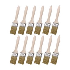 RDEXP 12피스 칩 페인트 브러시 얇은 나무 손잡이 포함 전문 화가용 5.1cm(2인치) 너비, RDEXP 12피스 칩 페인트 브러시, 얇은 나무 손잡