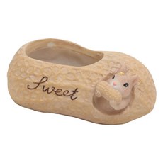 shangren 만화 다람쥐 즙이 많은 선인장 식물 냄비 수지 화분 컨테이너 화분 구멍이있는 분재 냄비 가정 장식에 적합, 설명, 땅콩, 1개