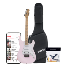 피오즈 입문용 클래식 일렉기타 무료 강의와 피오즈 앱 사용권 제공, 단품, Creamy Pink, 1개