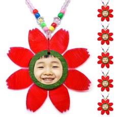 DIY모아 카네이션 얼굴꽃 목걸이만들기x6개 어버이날 가정의달 선물