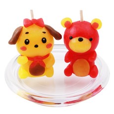 이야코 캐릭터양초 2개 만들기세트 (받침대포함)