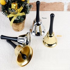 까치스 클래식 테이블 종 콜벨 핸드벨 알림벨, 은색 - 75mm, 1개