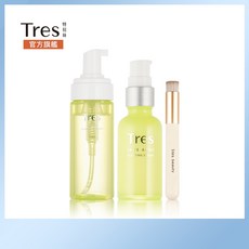 【Tres 特莉絲】控油戰痘組 抗痘精華30ml AHA果酸潔顏慕絲 150ml 精準抗痘 控油調理 收斂毛孔 淡化痘印, 1組