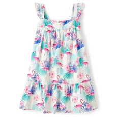Gymboree 여아 및 유아용 민소매 여름 드레스 스플래시 플라밍고 145536