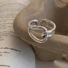 에코플렉트 실버 여성 테니스반지 행운 빈티지 링반지 여자 오픈링 패션 실버링 새끼반지 남성 애끼 반지 오픈링