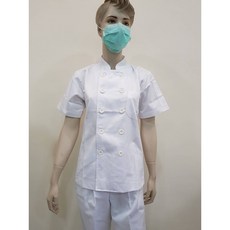 萊亞生活館 大尺碼廚師服 雙排釦 短袖 中厚 考照檢定 台灣製