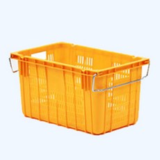 플라스틱 과일 상자 355x565mm 공구 이사 수납 적재 바구니 박스 상자, 과일상자 노랑, 과일상자 노랑