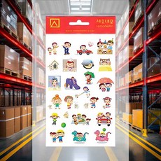 우리들스티커1 캘린더 책자꾸미기 러기지꾸미기 캐리어꾸미기 DIY소품 노트북꾸미기