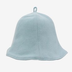 일본사우나모자 사우나 캡 스팀 샤워 헤어캡 타월, 하늘색