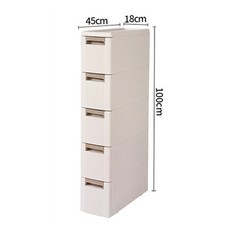 틈새수납장 틈새장 18cm 좁은 사이드 선반 캐비닛 세탁실, J. 18면폭 비설치형 5층