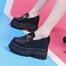 로퍼 봄 통굽 워커 장식 키높이 심플 가을 모던 사무실 레더 가죽