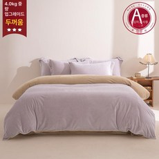 무인양품 겨울용 두꺼운 플리스 양면 싱글 이불 커버, 타로퍼플-크림커피