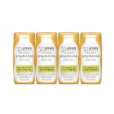 상하목장 유기농멸균바나나우유 냉장, 125ml, 4개