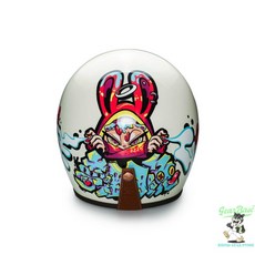 【Gear Base 吉兒基地】 摩德 MODER 安全帽 MAR2INA夢裡那兔-亮光椰奶白 復古帽, 1個