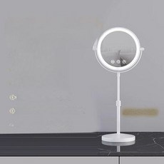 높이조절거울 확대거울 LED 화장대 조명 책상 USB, 1단계 화이트 22cm 3 라이트 메모리 5000mAh