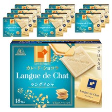 모리나가 칼레 드 쇼콜라 랑그드샤 18개입, 86.4g, 12개