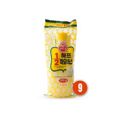 오뚜기 하프 마요네스, 525g, 9개