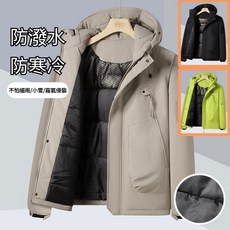 加厚刷毛鋪棉加絨保暖外套男 - Oversize大口袋情侶款冬天外套