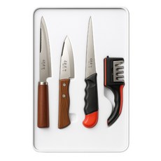 명품 사시미 회칼 물에 뜨는 회뜨는 칼 캠핑용 낚시용 회칼 세트, 사시미 회칼 + 물에뜨는 칼 + 지갑회칼, 1세트