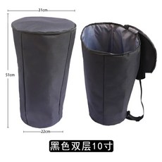 드럼 세트 가방 젬베 트럼 드럼가방세트 가능한 텅드럼 스틱 791580, 블랙 10인치 더블 레이어, 1개