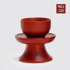 딱다구리 물푸레나무 원목 제기 술잔 세트, 잔알 + 잔대세트, 1개