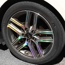 [비브랜드] 피그파인더 17인치 프리즘 휠마스크 스티커 기스 흠집방지 커버 DIY 튜닝 데칼 스티커 랩핑 차량용품 올뉴K3 호환, 프리즘홀로그램