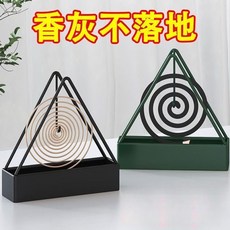 蚊香架 鐵藝盤香支架接灰盤 香灰不落地, 1個裝,立式蚊香架