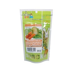 PINKIN 小動物天然蔬菜乾 豐富膳食纖維 兔子小鼠天竺鼠龍貓點心 80g 台灣製造, 1個