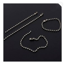[하루셀렉] 메탈장식 패션액세서리 구슬줄 실버 메탈 8cm 10cm 12cm 15cm