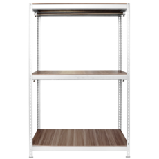 友田鋼鐵免螺絲角鋼掛衣架 三層雙桿 台灣製造 衣櫥 收納架, 白色+9mm無貼皮夾板