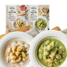 애슐리 크림 뇨끼 2종 2팩(베이컨 크림1 + 바질크림 1) 홈파티 밀키트, 베이컨 크림 2팩