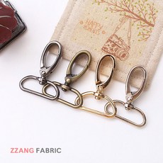 짱패브릭 30mm-가방연결고리, 골드, 2개