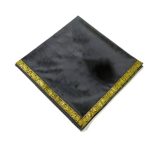 더풀타로 골드 실버 자수 논슬립 타로카드 스프레드 천, 블랙 골드, 1개