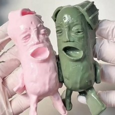 台灣出貨 抖音木棍泡泡解壓玩具 山海經卡通回彈 紓壓玩具, 1個, 1只痞老板自制泡泡【贈送工具】