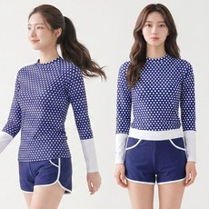 여성 래쉬가드 상하의 비치팬티 3종세트 DH91-6 수영복 비치웨어