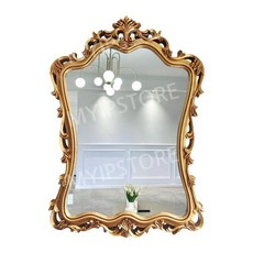 벽걸이 인테리어 벽 90cm 북유럽 아치 거울 화장대 장식 복고풍, A.세로골동품골드(폭63x높이89)cm