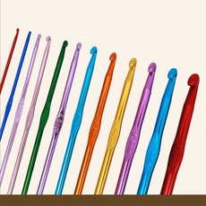 쉼가 코바늘풀세트12개입 뜨개질 가벼운알류미늄 컬러 뜨개질 코바늘세트12P 손뜨개