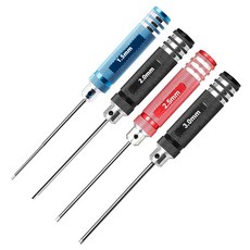 육각렌치 드라이버세트 1.5/2.0/2.5/3.0mm 가스건 무선조종 차동차 RC카 드론 완구 정밀제품 수리 관리용 공구 에어소프트건 장비 서바이벌 밀리터리용품, RED(빨강), 1개